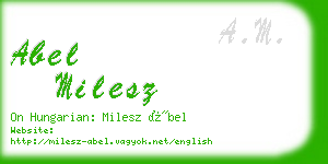 abel milesz business card